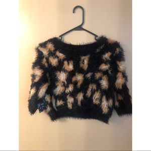Never worn Nasty Gal fuzzy cropped sweater